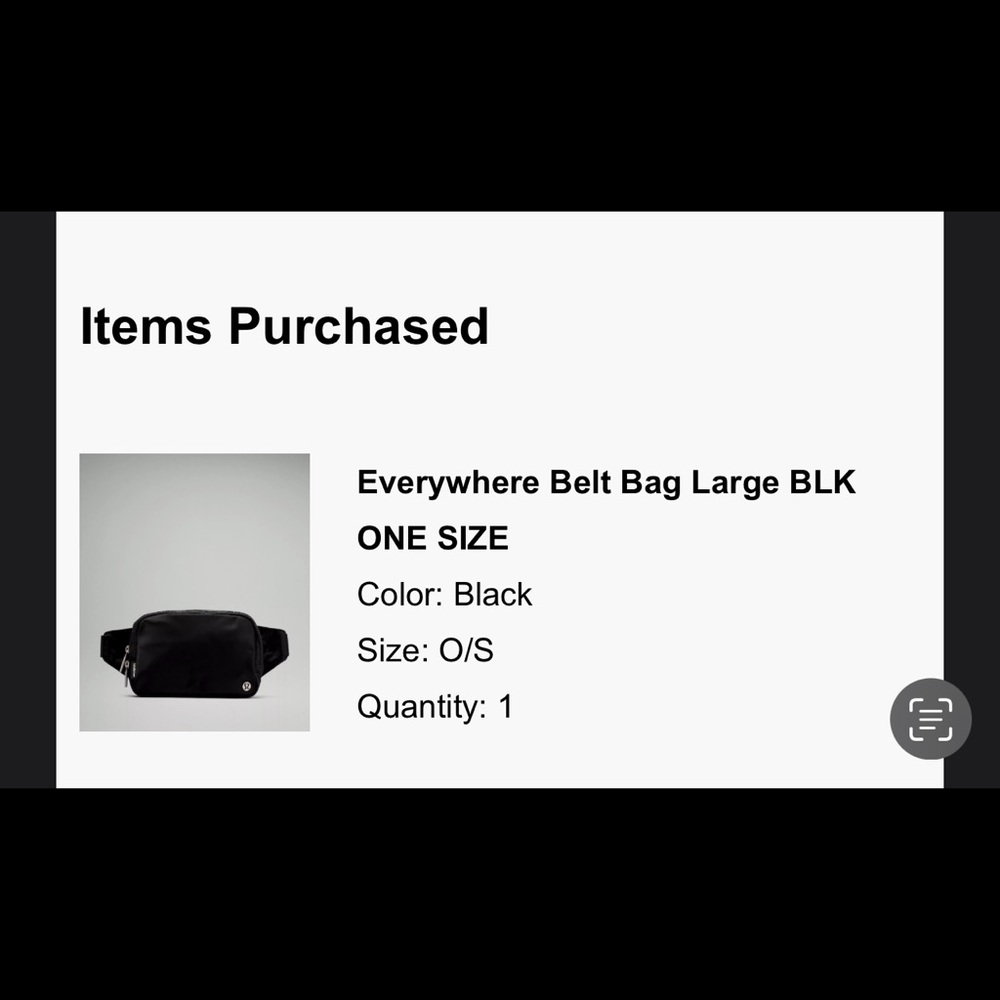 Lululemon large belt bag